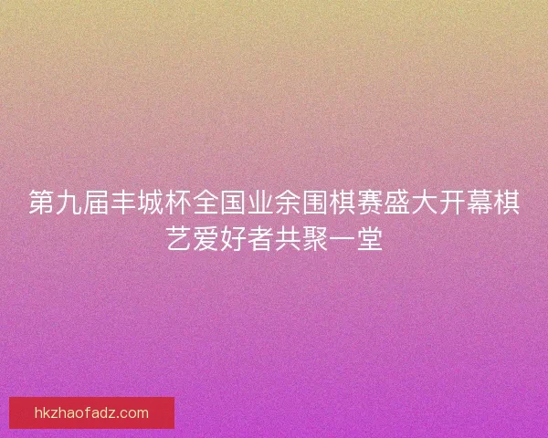 第九届丰城杯全国业余围棋赛盛大开幕棋艺爱好者共聚一堂